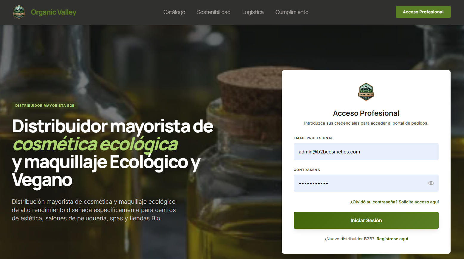 Organic Valley cosmética ecológica